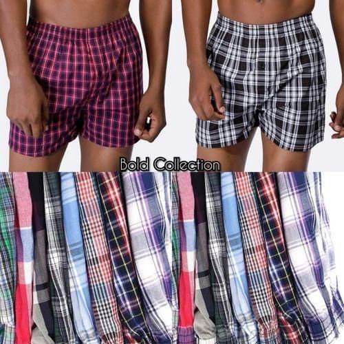 6PCs Quality Cotton Mens Checked Boxer Short Quality Cotton Mens Checked Boxer Short