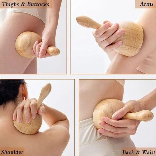 Wood Therapy Cupping Cup, Wood Therapy Massage Tools for Body Shaping, Body Sculpting Tool for Lymphatic Drainage and Cellulite Reduction, Massager