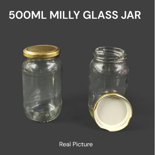 2pcs glass jar 500ml for storage