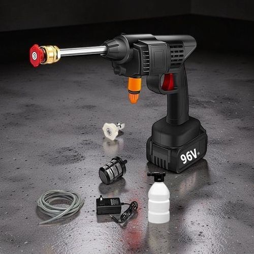 Heavy Duty Portable 96V 12000Mah 2 Rechargeable Lithium Ion Batteries Cordless Car Washer Car Washing High Pressure Washer Gun Machine