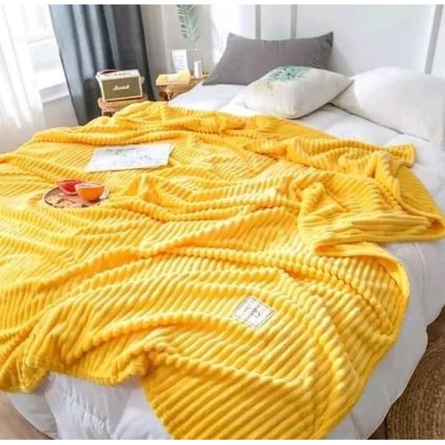 Fleece Premium Velvet Ripped Line Striped Cuddle Blanket Super Soft Cozy Warm Throw Blanket