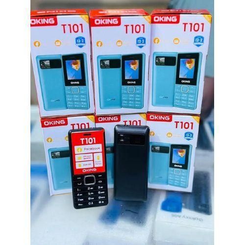 Oking T101 1.77" Display 1000mAh battery capacity Wireless FM Dual SIM Rear Camera Bright Torch with Vibration and up to to 24 days of Standby Kabambe katululu button Feature Phone