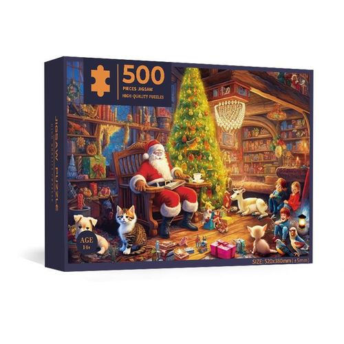 500-Piece Christmas Themed Jigsaw Puzzle Festive Family Puzzle Game for Fun Relaxation Brain Training