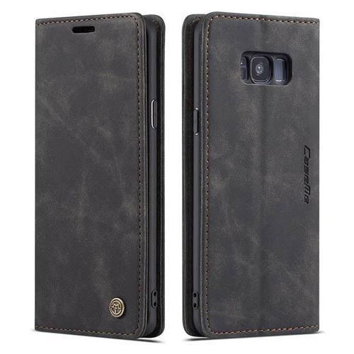 Caseme Wallet Black Retro Leather Flip All-Round Protection Cover Case For Samsung Galaxy S8+ (Samsung Galaxy S8 Plus)