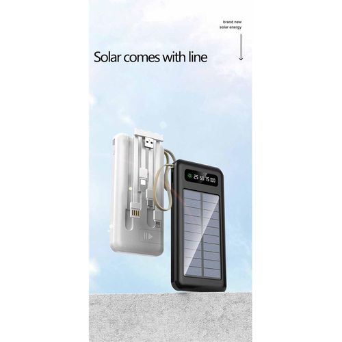 AMI AM-26 Solar Power Bank With 25-100% LED Display & Dual 2.1A USB Ports