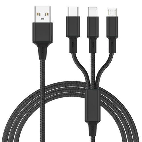 FastCharging Mobile USB Cable 3 In 1 Connector