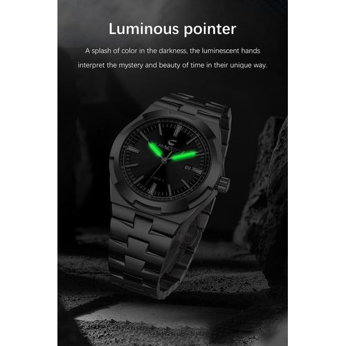 Elegant Chaxigo CA074 Men’s Watch with Automatic Movement Date Display Strong Stainless Steel Strap Mineral Glass and 30M Water Resistance