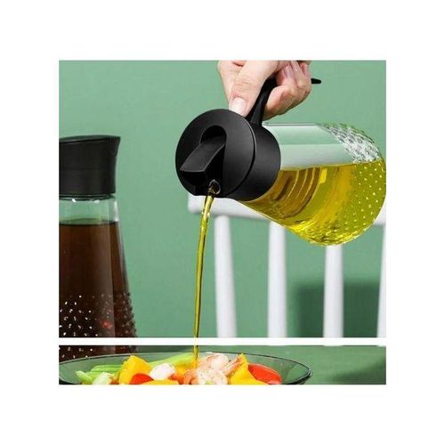 Glass oil potolive oil bottleoil vinegar dispenserOil Bottle Oil Container for Kitchen Non Drip Spout Clear Glass Auto Flip No Drip Automatic Opening