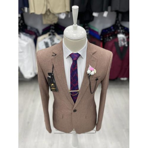 Men’s Light Brown Formal Blazer – The Element Premium Quality