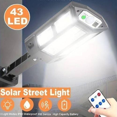 Super Bright 6500K LED Solar Wall Light, 3 Lighting Modes, IP65 Motion Sensor