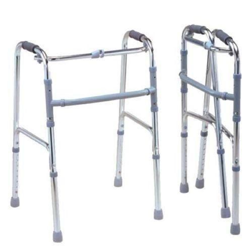XTRASAFE Adjustable Walker Silver Aluminium Frame 2.5kg Height Adjustable Foldable