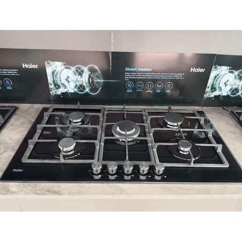 5 Burner Built In Cooker HOB S775B 75cm Black Glass Gas Hob