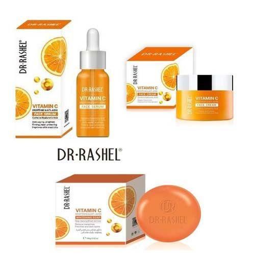 Vitamin C Brightening & Anti-Aging Face Serum + Cream + Soap