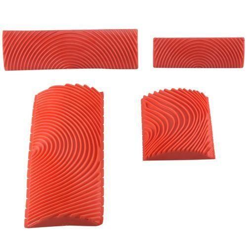 4PCS Wood Graining Tool Set Rubber Wood Graining Pattern Wal