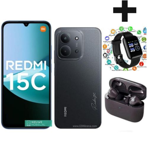 Redmi 15C' 6.88 inches6GB RAM+128GB ROM,Battery: 5000 mAh+WATCH PODS