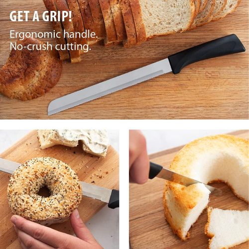 Wooden Black Handle Stainless Steel Bread Knife