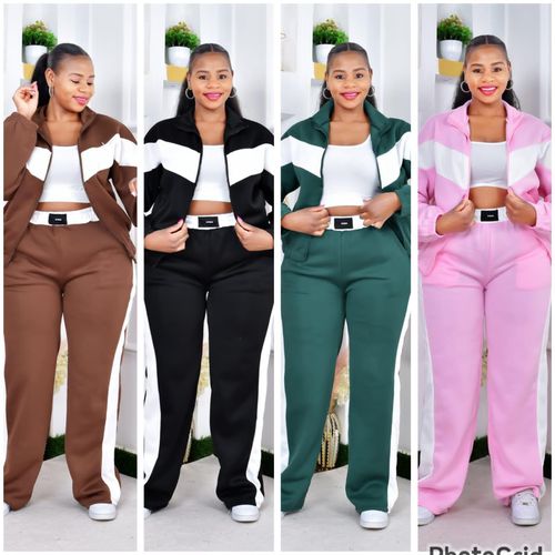 LATEST LADIES TRACK SUIT BROWN/WHITE