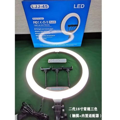 Professional LJJ-45 18-Inch Ring Light for Makeup & Live Streaming