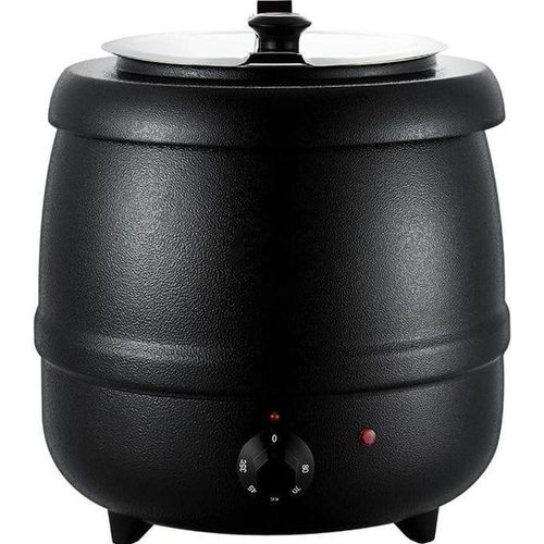 Commercial Soup Kettle Warmer,10L Countertop Food Kettle Warmer with Hinged Lid and Detachable Stainless Steel Insert Pot for Restaurant, Party, Buffet, Catering