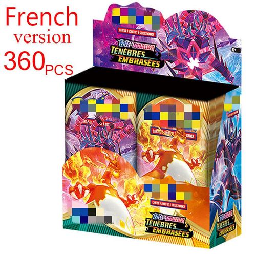 360pcsbox French Series Booster Card Pack Pokemon Board Game Battle Cartoon Anime Collection Cards Toy Gift