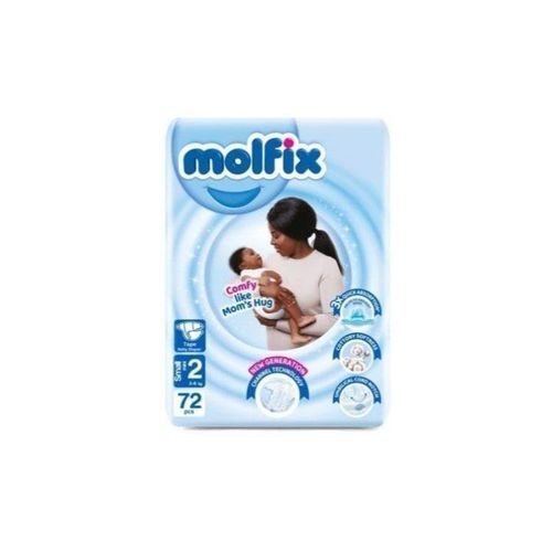 Molfix Newborn Jumbo Size Baby Diapers -72'PCs