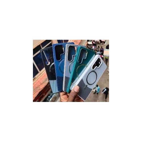 Premium MagSafe Magnetic Phone Case for Samsung Galaxy S25 Ultra Anti-Fingerprint Matte Protective Cover with Wireless Charging Blue