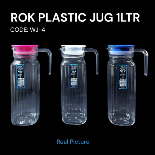 elegant Rok 1 Pc Wine ,Juice, Water Serving plastic Jugs - Lids-Water Jug