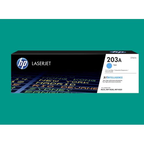 203A Cyan Original LaserJet Toner Cartridge (CF541A) – High Yield Cyan Toner for Color LaserJet Pro Printers, Sharp, Professional Prints