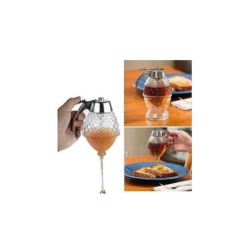 Acrylic Storage Pot Honey Dispenser With Drip Bottle