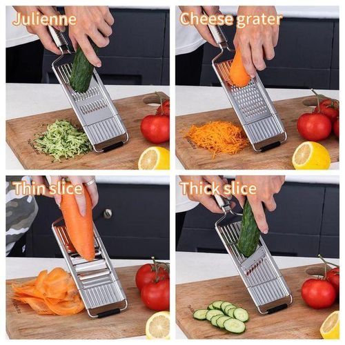 New Generation Stainless Steel Multiple Grater With 4 Interchangeable Blades