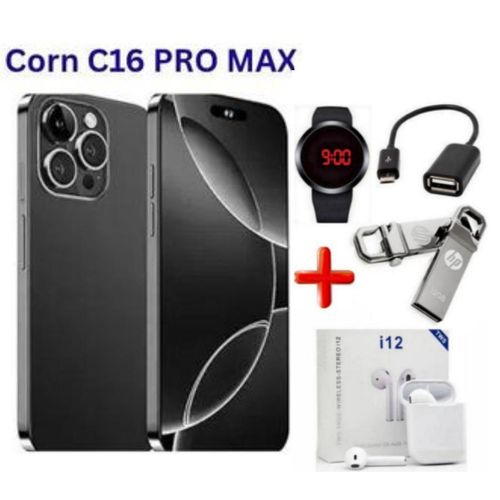 C16 Pro Max, 5(2+3Extended) Ram + 64GB RAM Storage, 6.6", 13MP, 5000mAh, Dual SIM + FREE GIFTS
