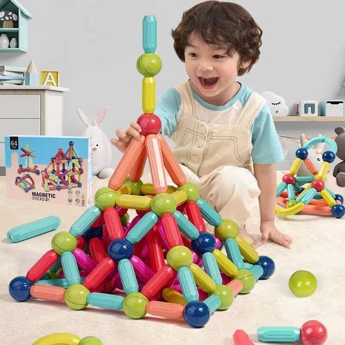 Magnetic Constructor Blocks Set Toys for Kids Magnet Stick Rod Building Blocks Montessori Educational Toys Gift For Children Boy Girl