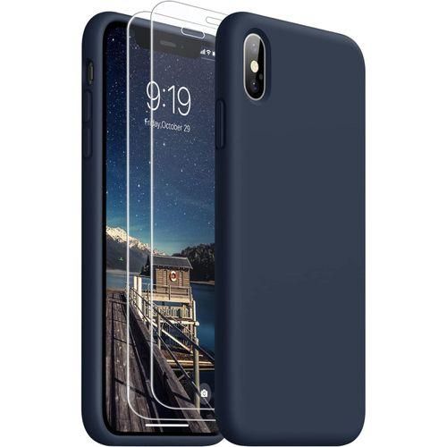 For Apple iPhone XS MAX (6.5 INCH) real Silicone Case with inside microfiber lining cover