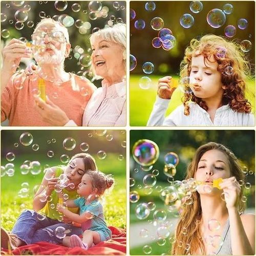 Childrens Mini Bubble Wand Set - Multi-Color Cartoon Soap Bubble Sticks - Portable Soapy Water Bubble Tubes for Kids Party Favors Outdoor Fun