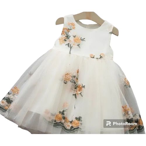 Cream Dresses With Beautiful Embroidery