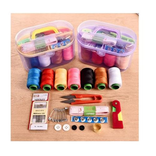 49pcs Sewing Accessories Portable Sewing Box Needle Thread Stitching Embroidery Craft Sewing Tools Supplies Set Kit