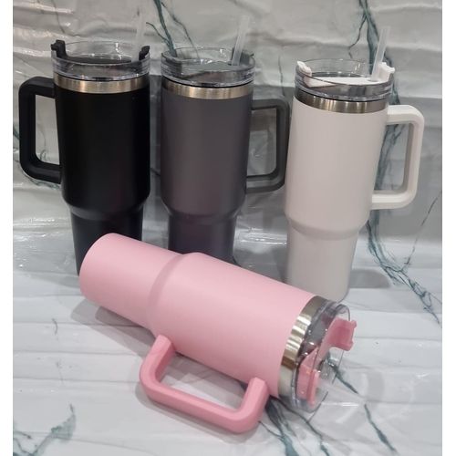 1200ml Insulated Tumbler with Handle and Straw Lid