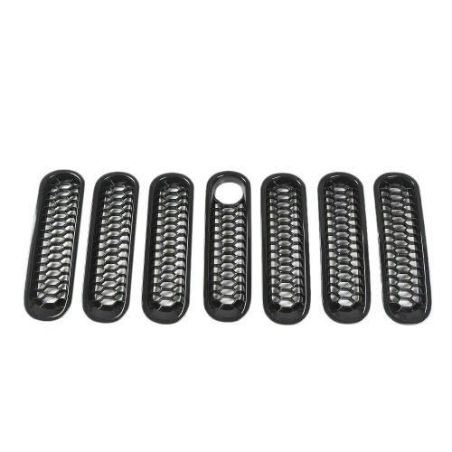 Grill Mesh Inserts Kit Clip-in with Lock Hole for Wrangler