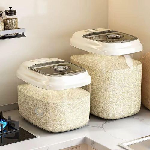 5kg Insect-Proof Rice Bucket Moisture-Proof Cereal Container, Airtight Kitchen Grain Storage Box Sealing Flour Dispenser