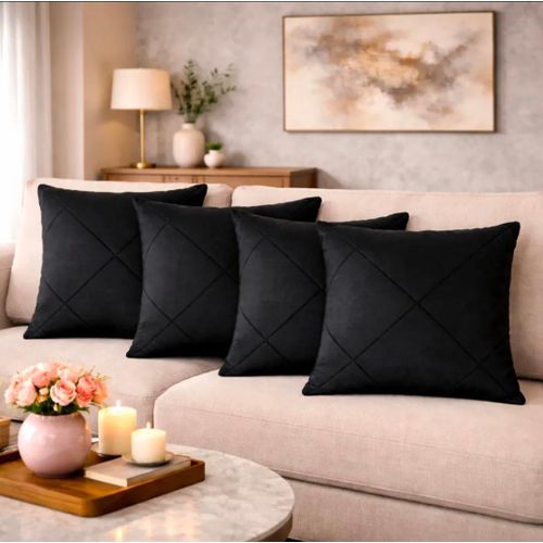 Elegant Velvet Throw Pillow Covers Only4pcs 18x18 Inches45 x 45 cm