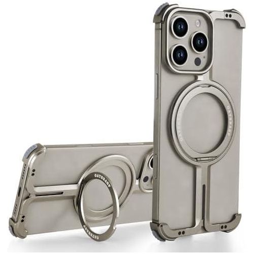 Iphone 14 pro max frameless metalic cover.