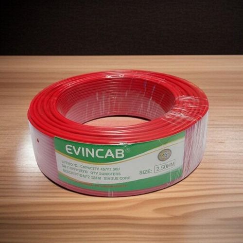 Red 2.5mm Single Core Heavy-Duty, Flame Retardant, Flexible, UV & Oil Resistant, Durable, Easy Indoor Use Electrical Wiring Cable