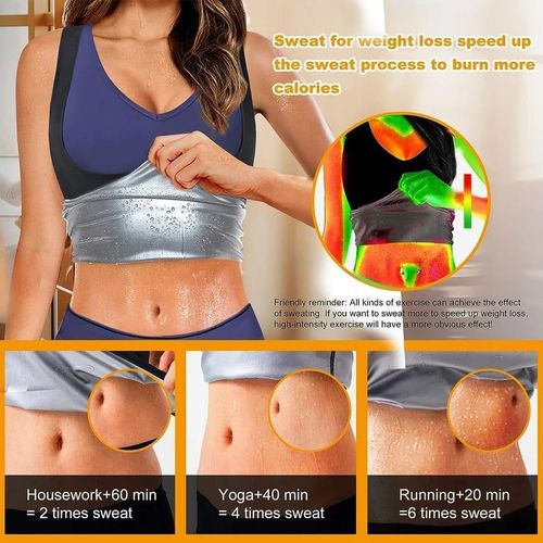 Sweat Shaper Sauna Vest Body Shaper Waist Support Compression Fitness Vest Posture Support Adjustable Training Wear Lightweight Breathable Everyday Use