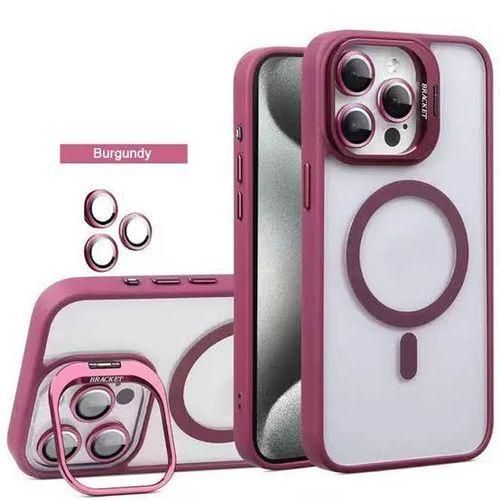 iPhone 14 Pro Magnetic Phone Case Full-Body Shockproof MagSafe Case Built-in Stash Stand 1 Set of Individual Lens Protectors Protective Phone Cover