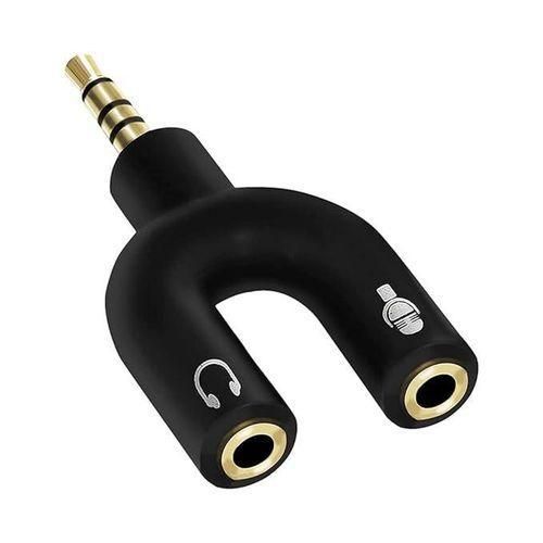 Share this product Jacks Audio Jack Headphones with mic, 3.5 mm Jack Splitter 2 Male 1 Female (U-Shape)