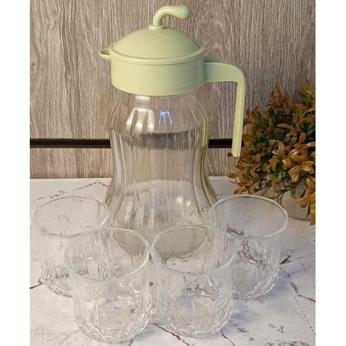 Glass pitcher with a 4pcs glass set