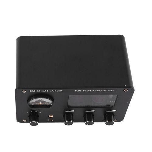 915 Generation Audiophile Tube Preamp 4Input 2Output HIFI Preamp With Builtin VU Level Meter HighBass Adjustment Amplifier EU Plug