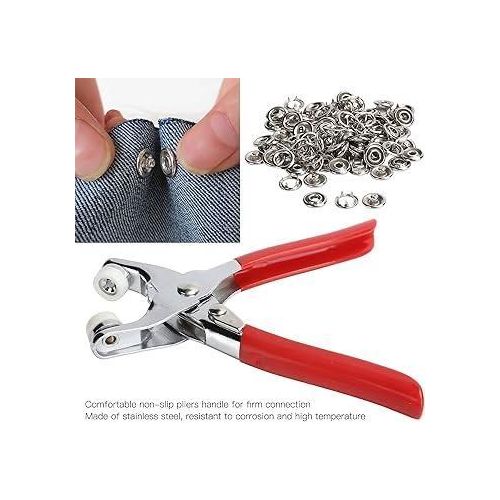 Metallic snap button pliers