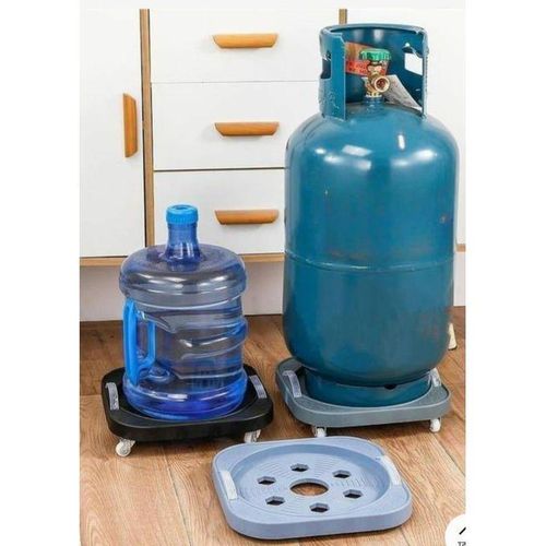 Gas Tank Tray Wheels for Movable Storage Compatible Gas Cylinder Bracket for Outdoor Scenario