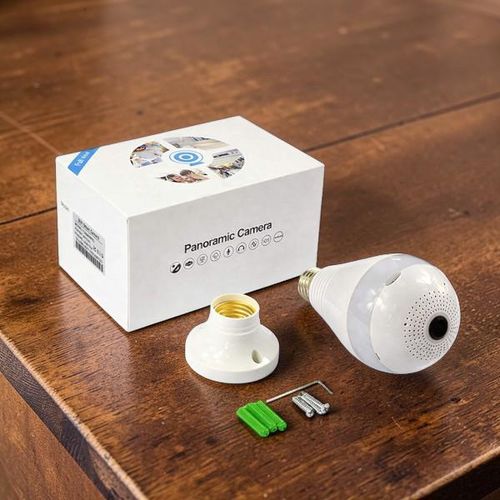 Live View Remote Monitoring Feature Panoramic 1080P Wireless Security Light Bulb Camera